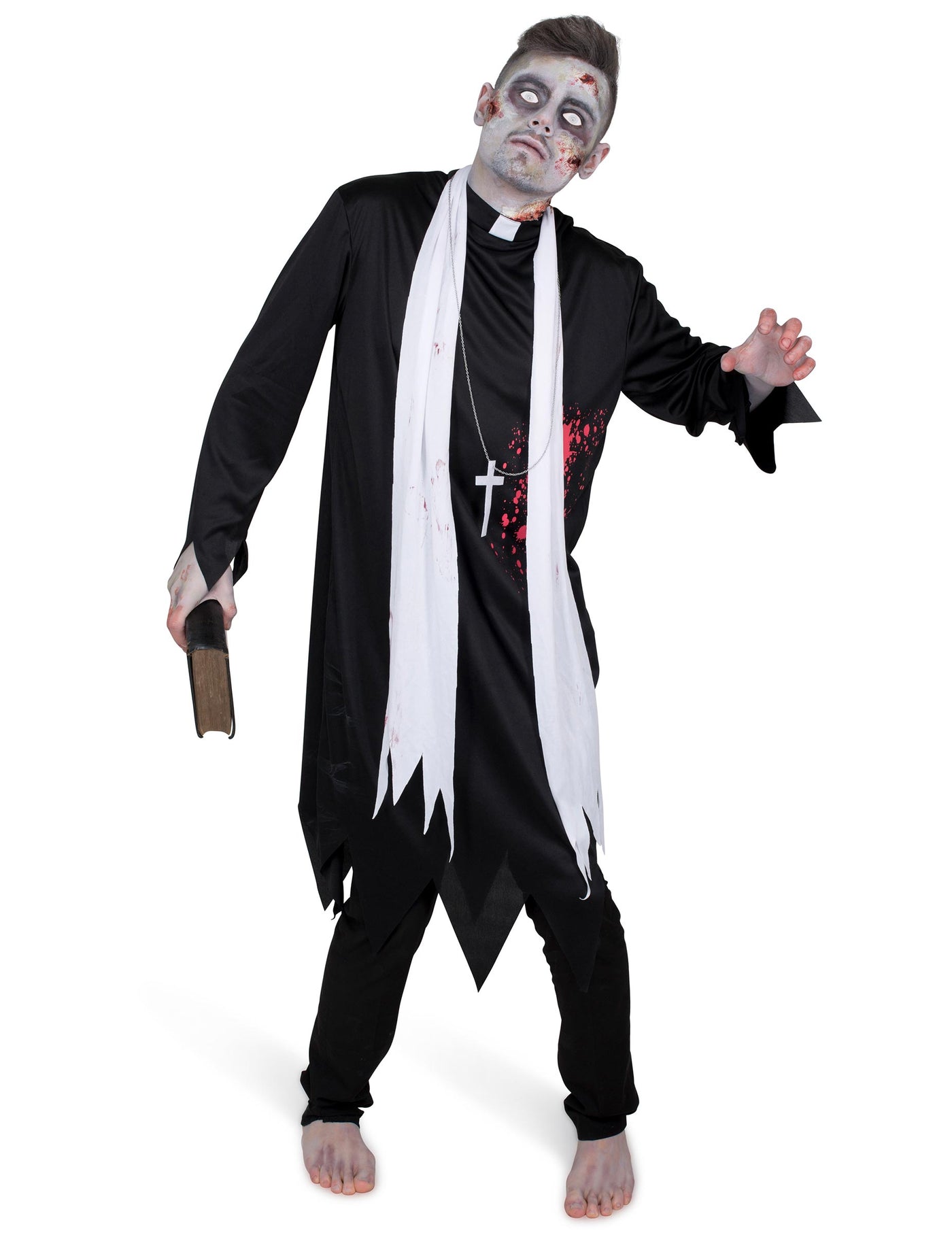 Déguisement prêtre zombifié homme