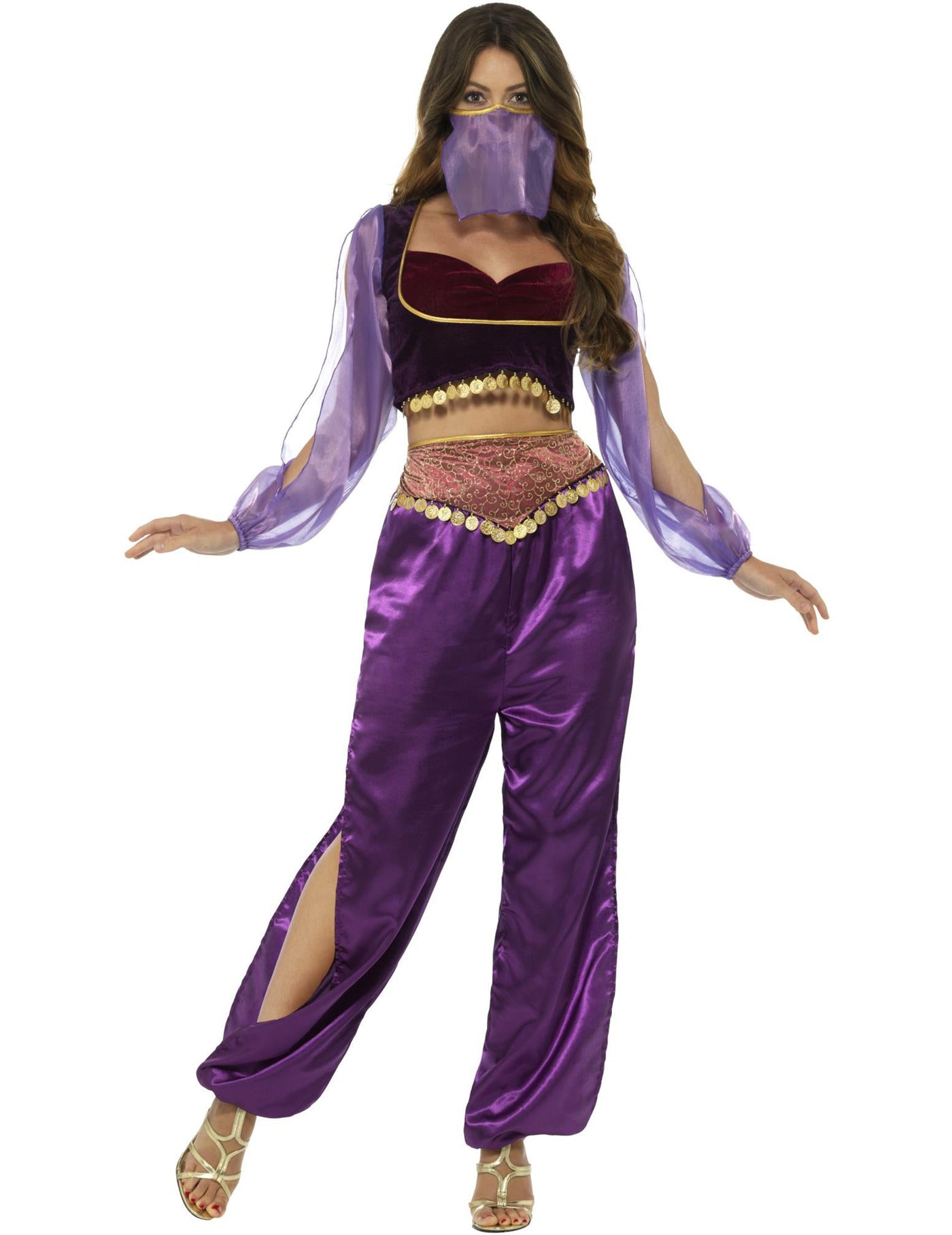 Déguisement princesse arabe violette femme