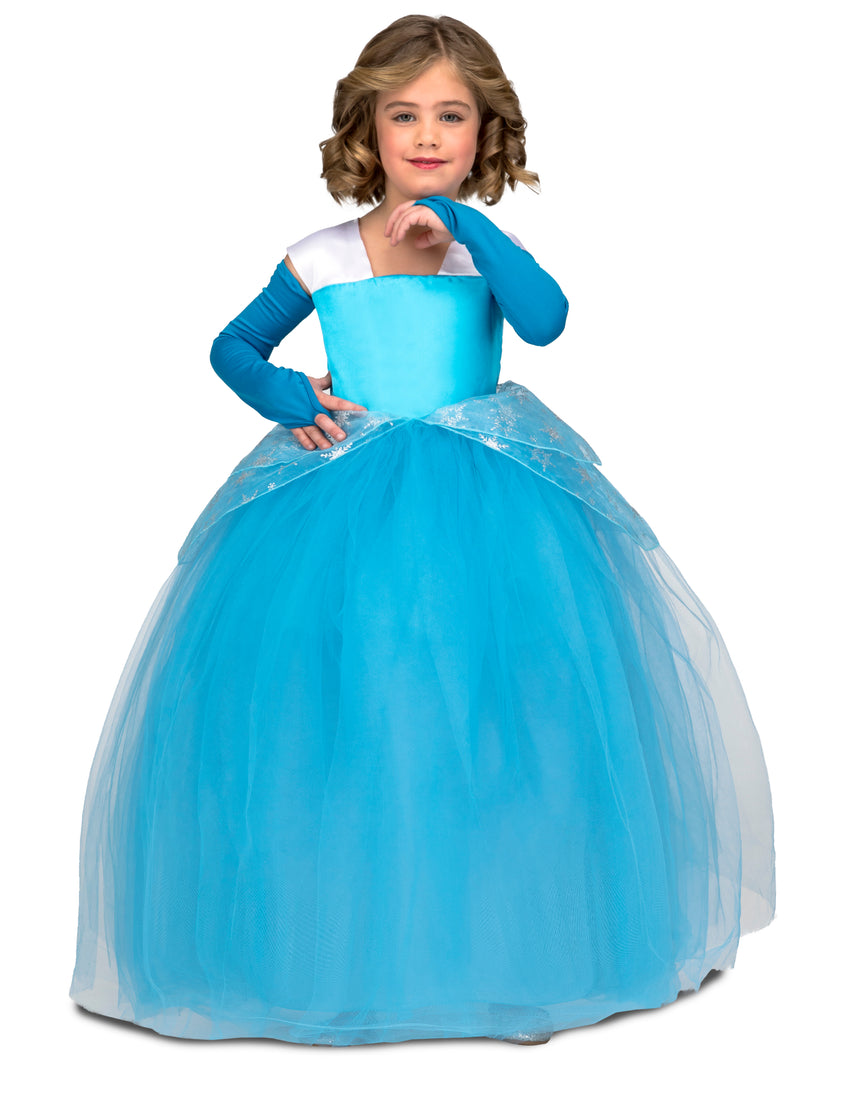 Déguisement princesse de bal bleu fille