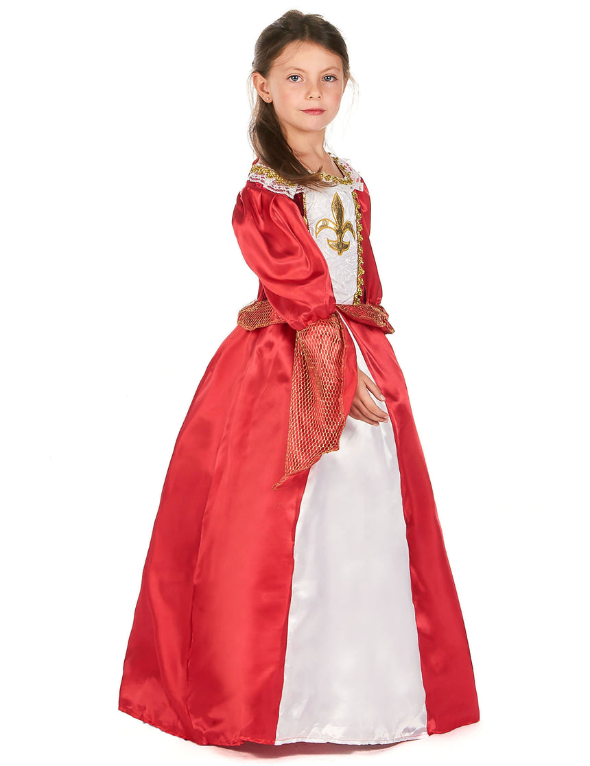 Déguisement princesse médiévale effet satiné fille