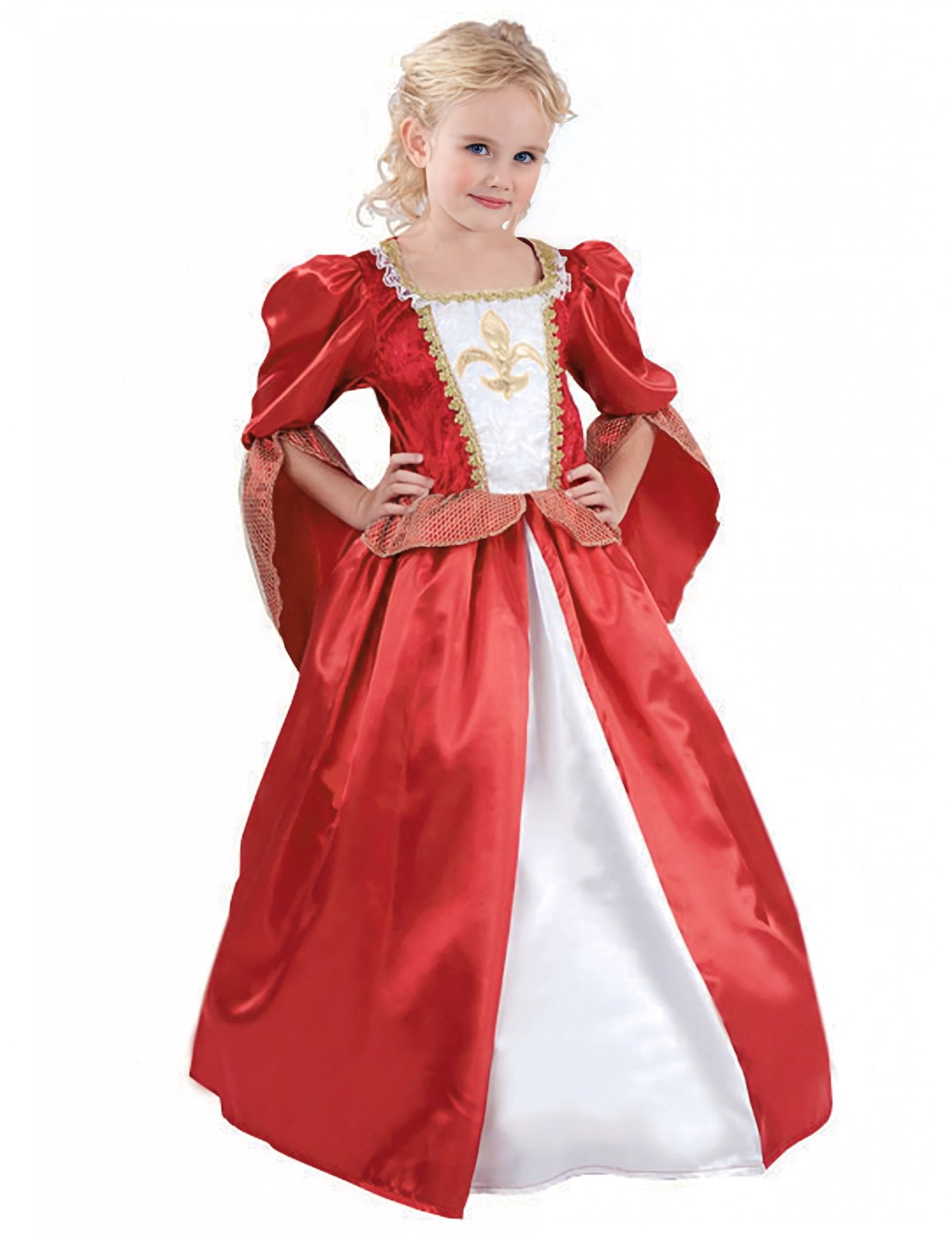 Déguisement princesse médiévale effet satiné fille