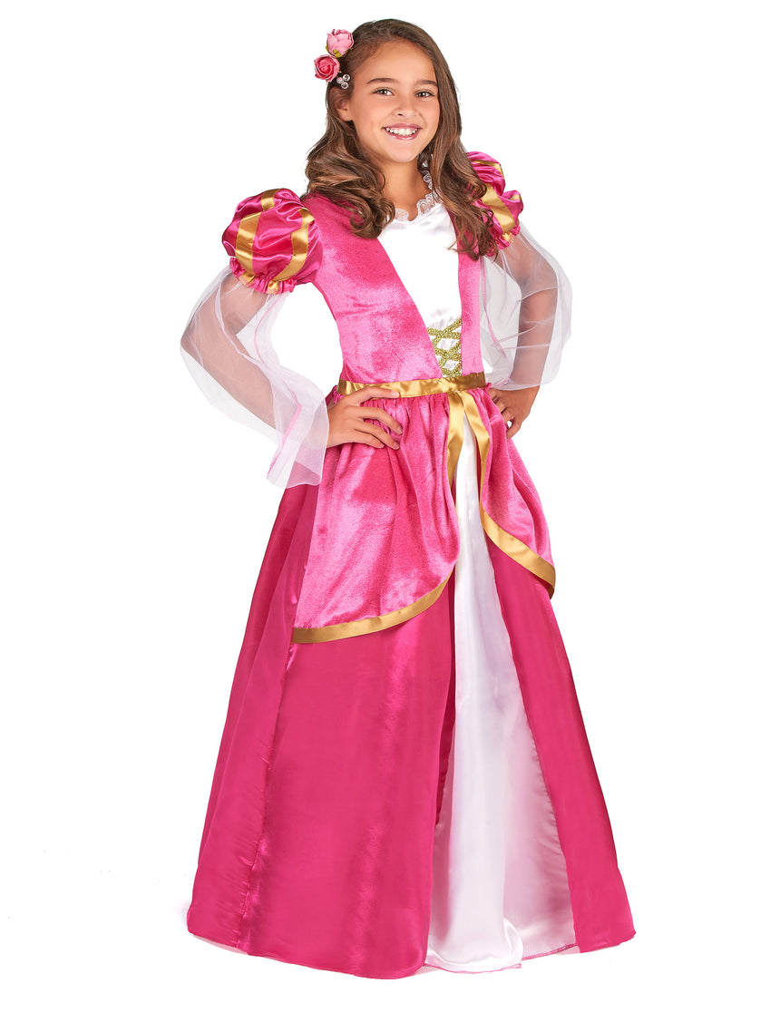 Déguisement princesse médiévale rose fille