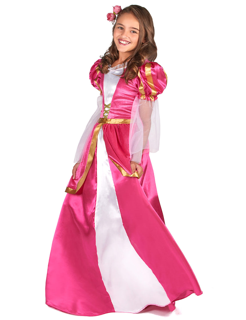 Déguisement princesse médiévale rose fille