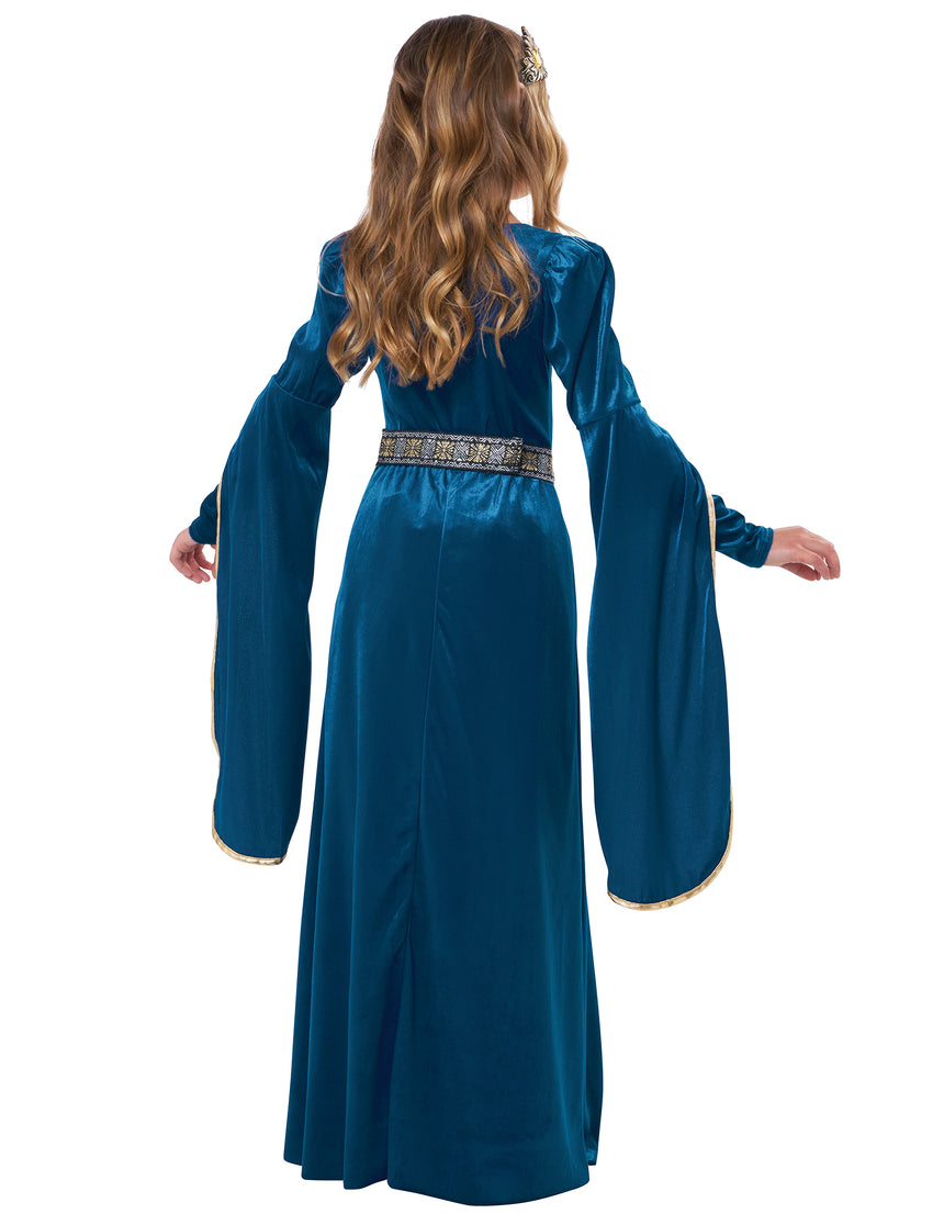 Déguisement princesse médiévale velours luxe fille