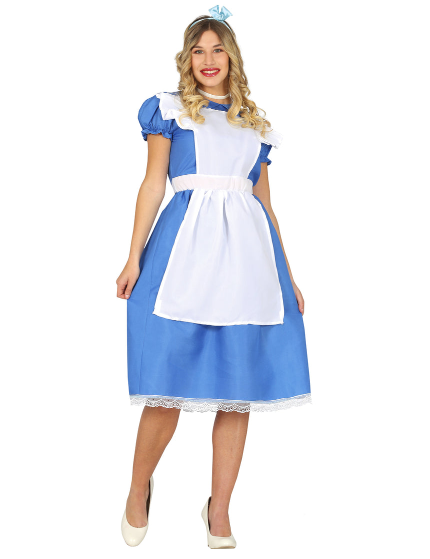Déguisement princesse merveilleuse bleue femme