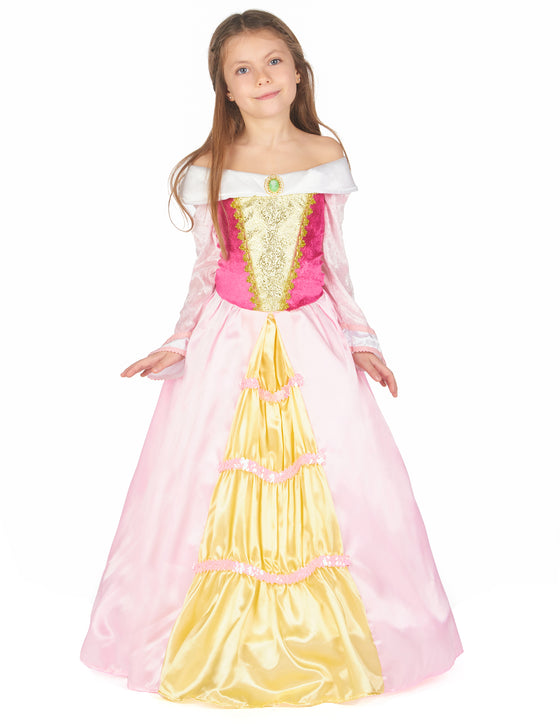 Déguisement princesse robe satinée fille