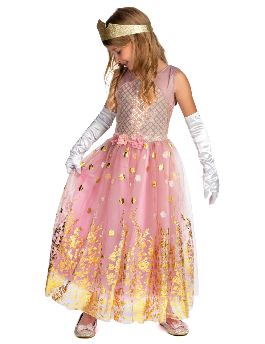 Déguisement princesse rose gold fille