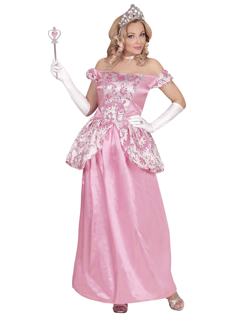 Déguisement princesse rose pâle femme