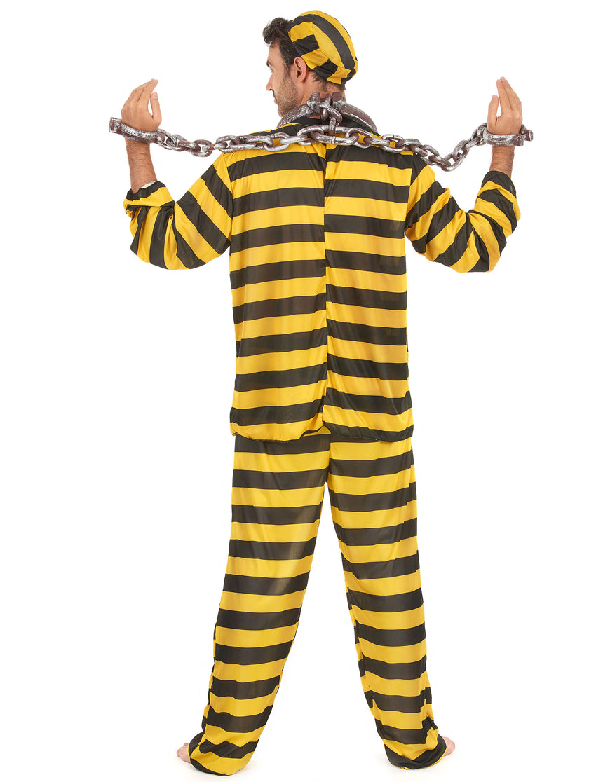 Déguisement prisonnier jaune adulte
