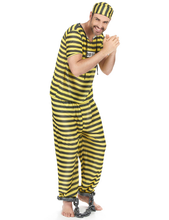 Déguisement prisonnierhomme jaune