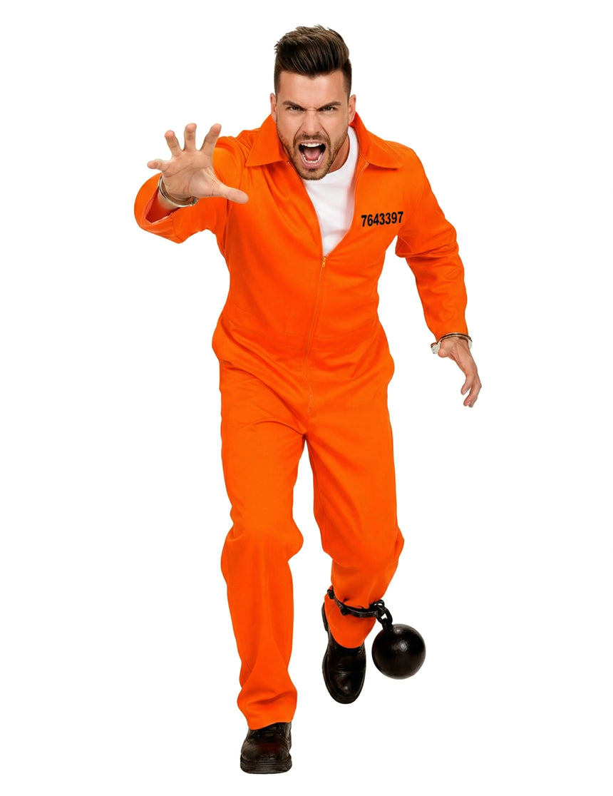 Déguisement prisonnier orange homme