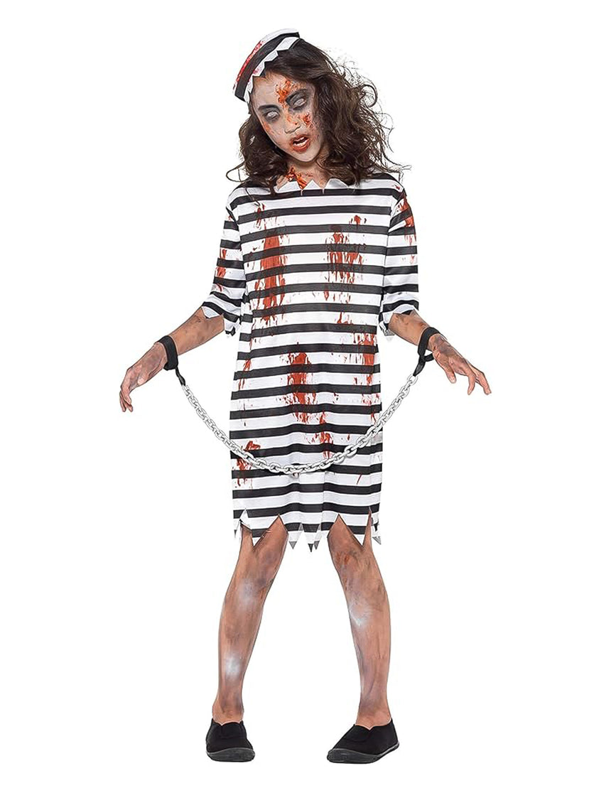 Déguisement prisonnière enchaînée zombie fille