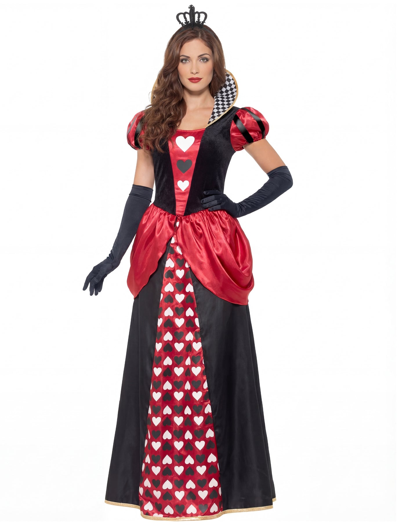 Déguisement reine de coeur longue femme