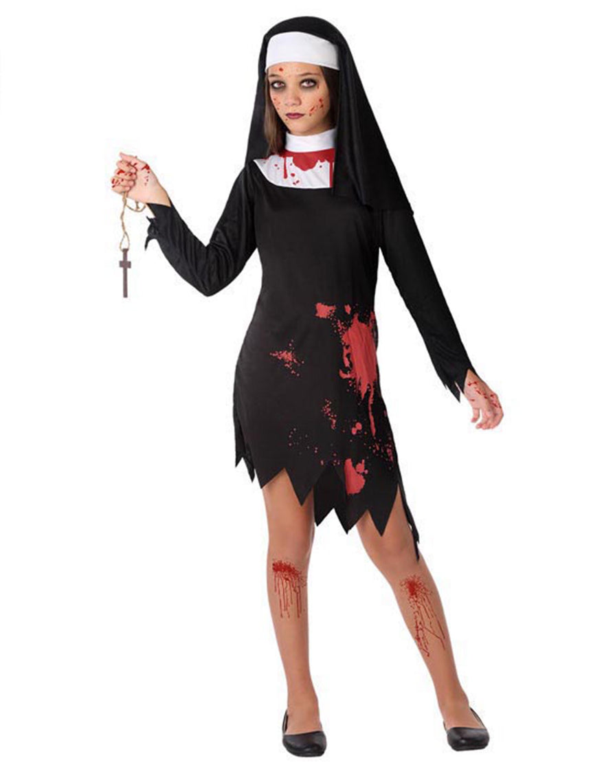 Déguisement religieuse ensanglantée fille