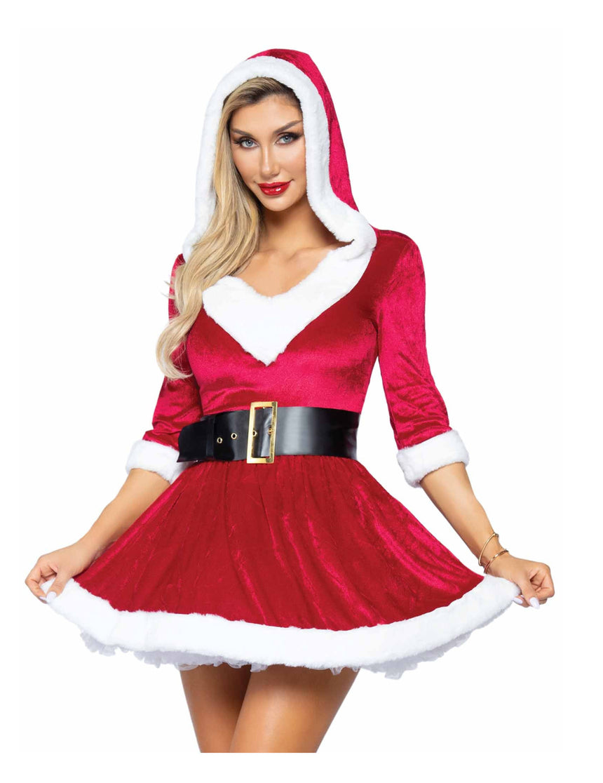 Déguisement robe courte rouge femme Noël