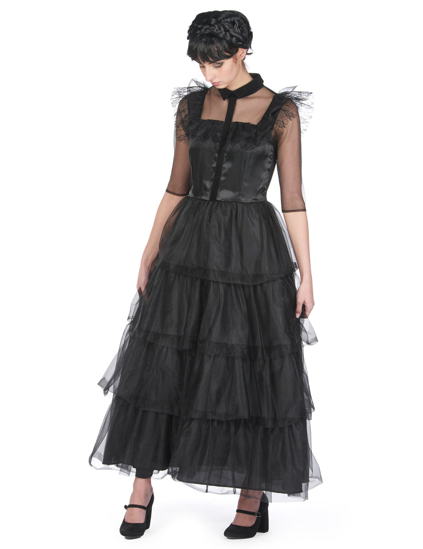 Déguisement robe de bal gothique noire femme