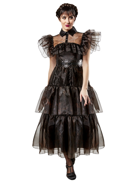 Déguisement robe de bal Mercredi Addams femme