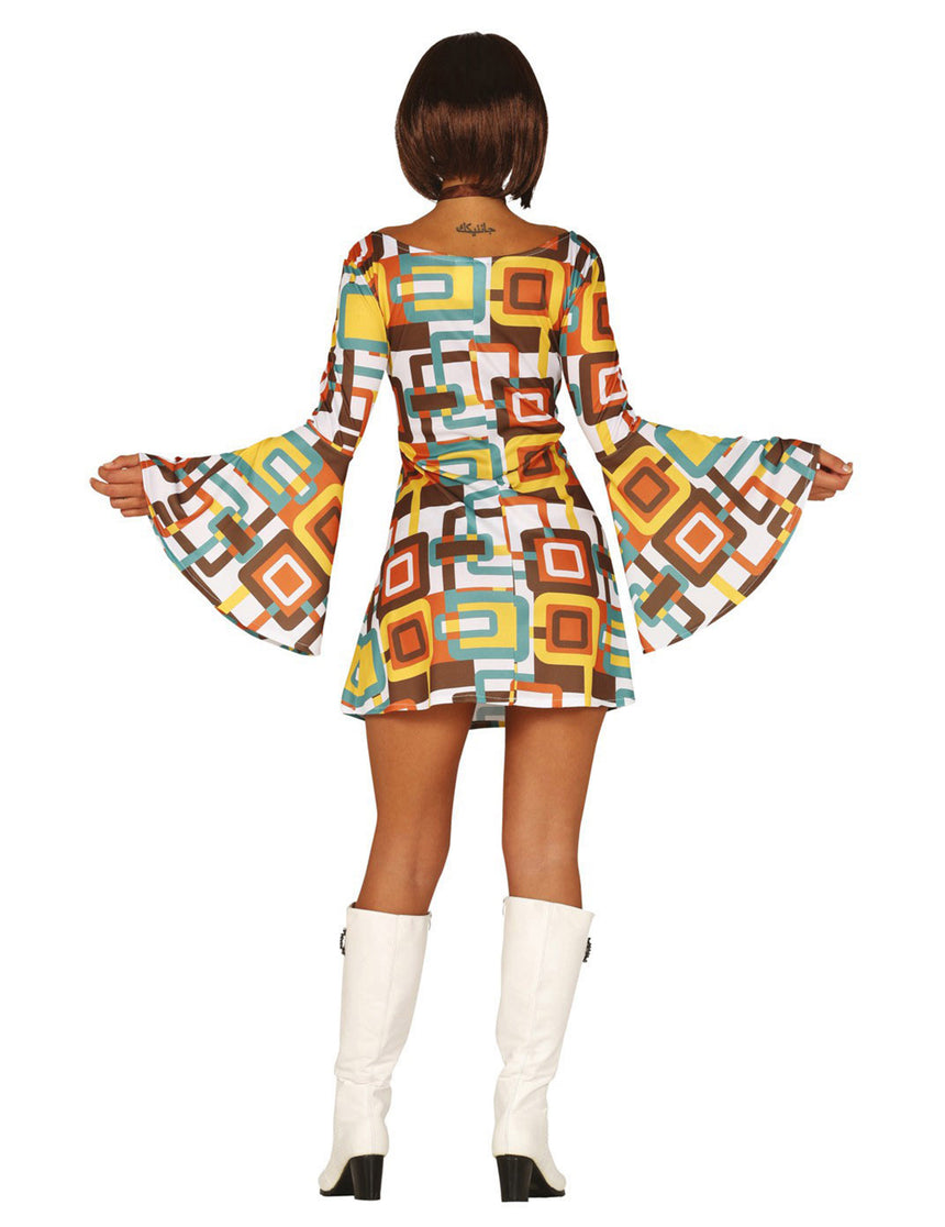 Déguisement robe disco géométrique femme