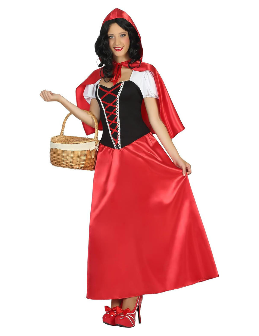 Déguisement robe longue petit chaperon femme