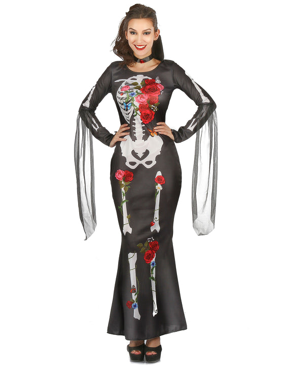 Déguisement robe squelette femme Dia De los Muertos