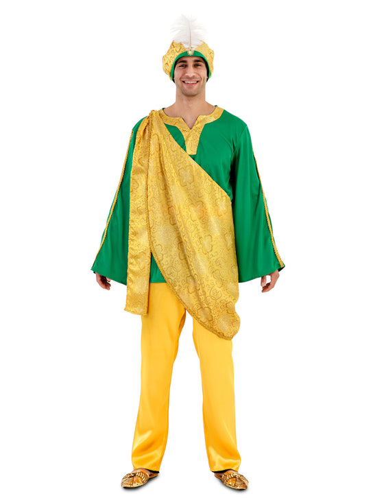 Déguisement Roi Mage sultan jaune adulte