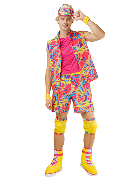 Déguisement roller boy fluo homme