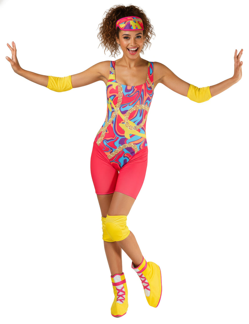 Déguisement roller girl fluo femme