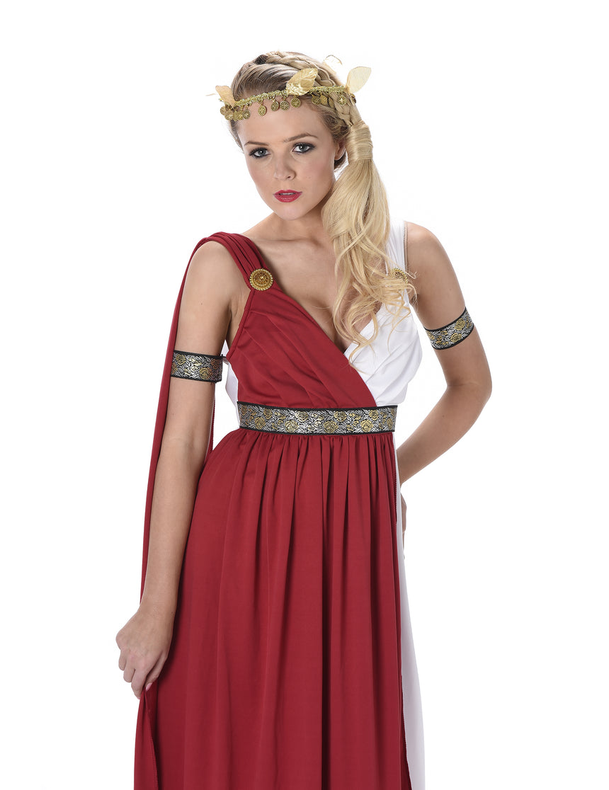 Déguisement rouge romaine femme