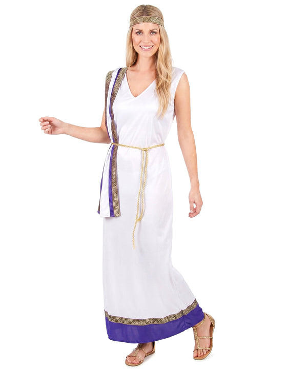 Déguisement Romaine longue violette femme