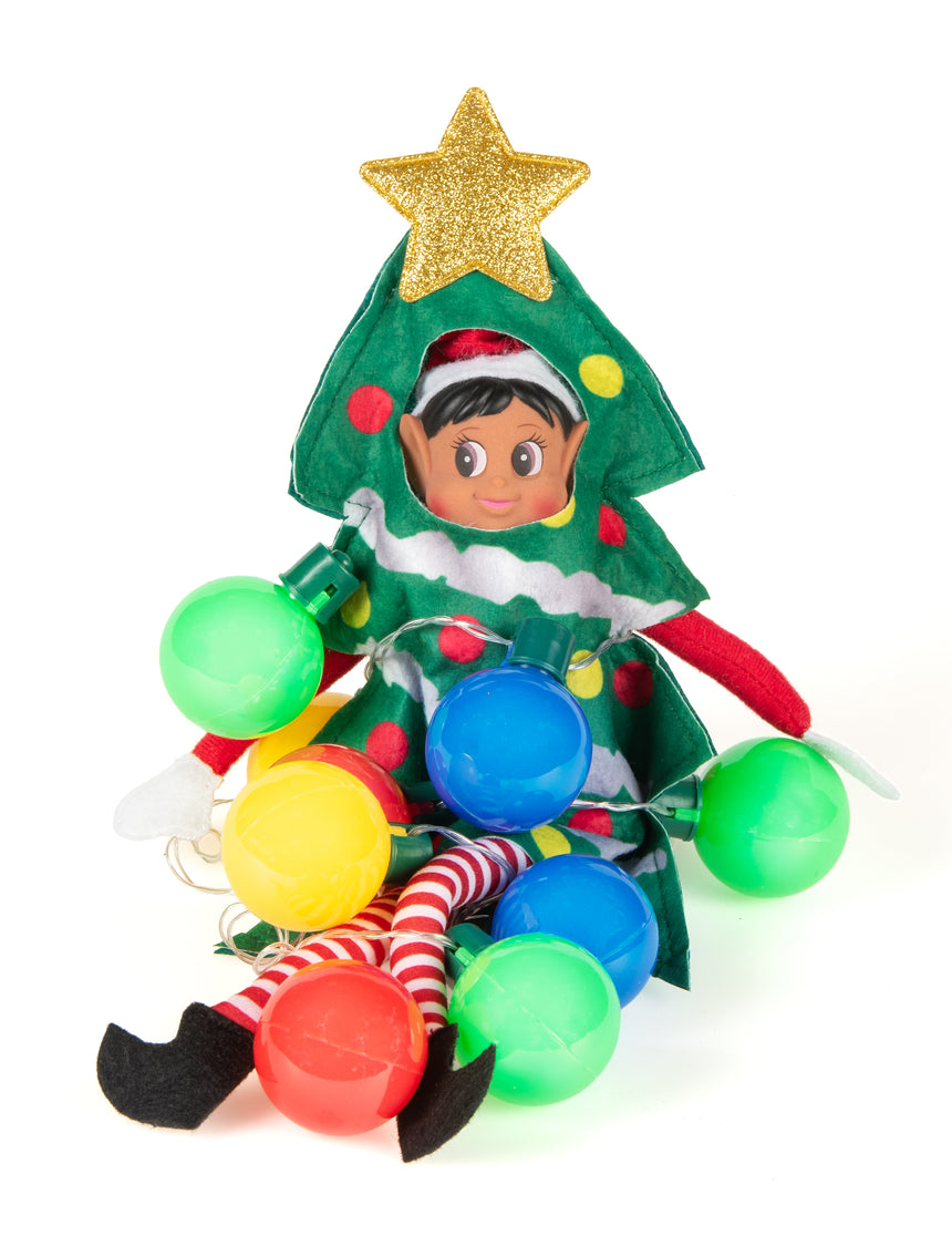 Déguisement sapin de Noël pour poupée lutin farceur