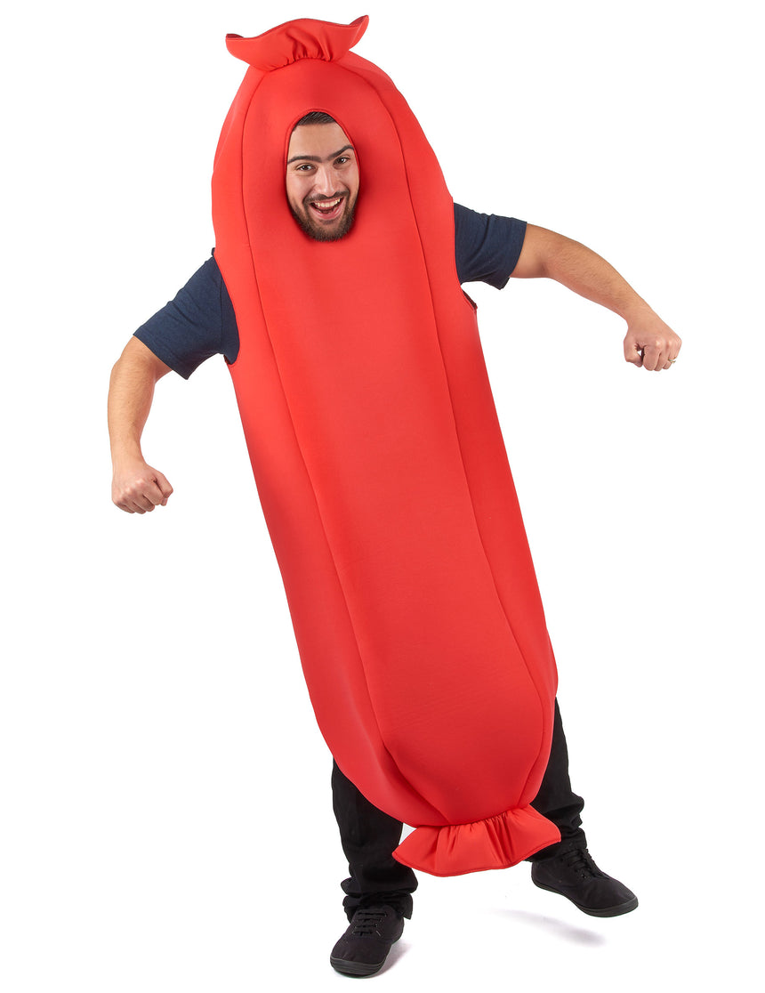 Déguisement saucisse rouge adulte