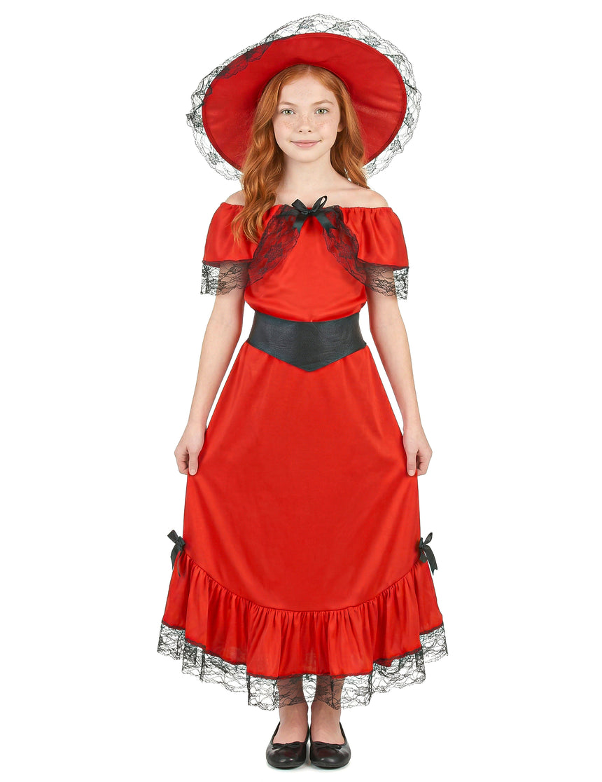Déguisement Scarlett rouge fille
