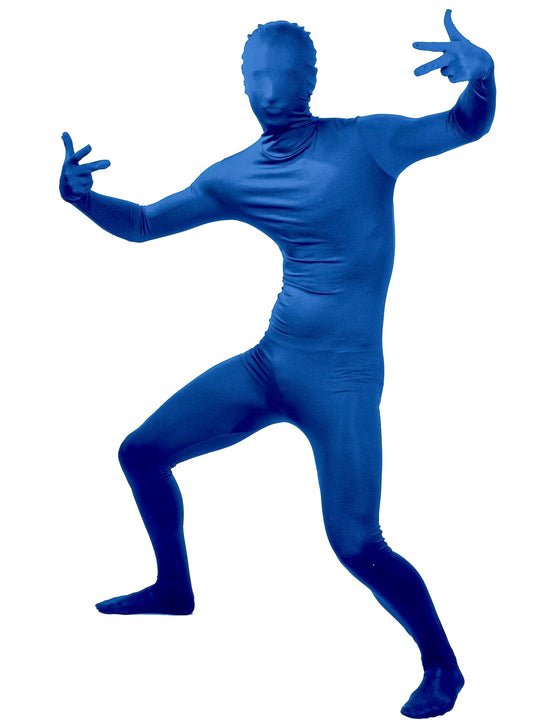 Déguisement seconde peau bleue adulte