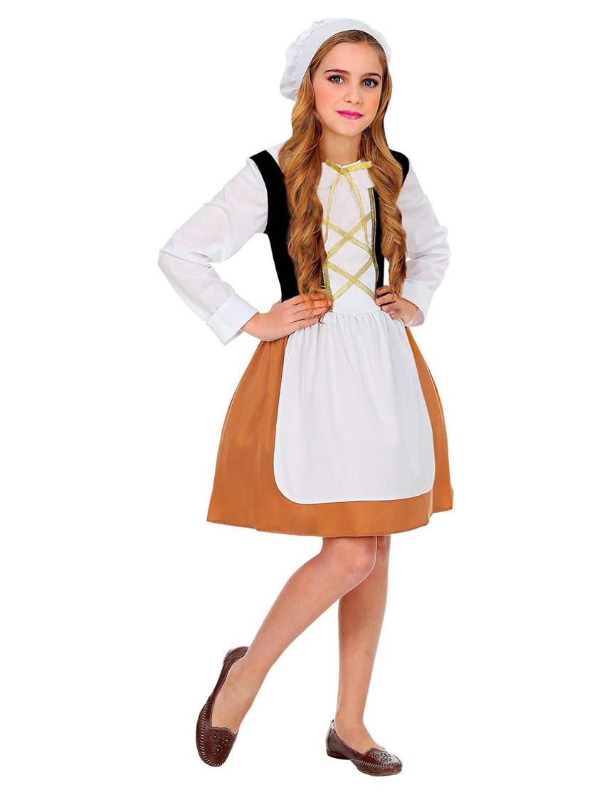 Déguisement servante du Moyen-Age fille