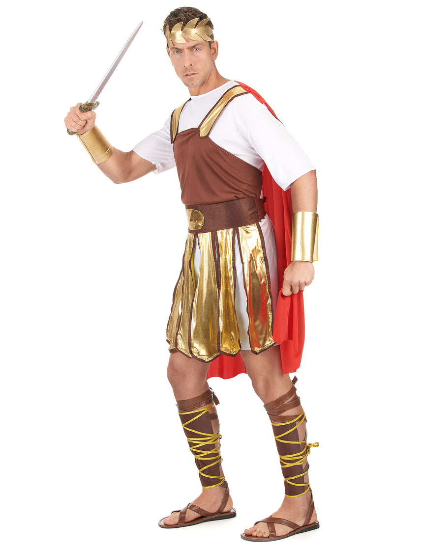 Déguisement gladiateur romain cape rouge homme