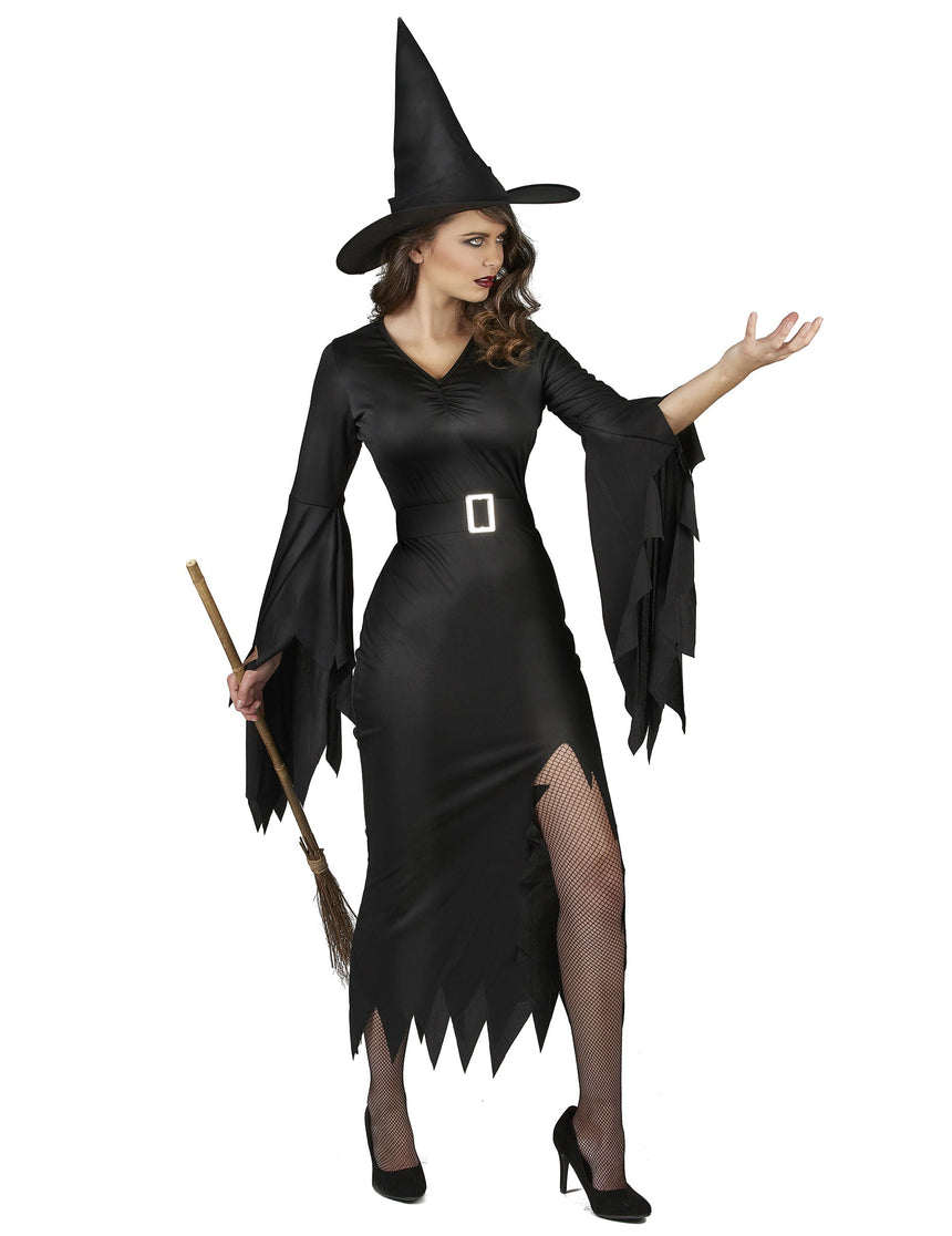 Déguisement sorcière noire sexy femme