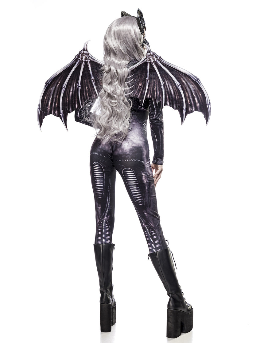 Déguisement squelette de chauve-souris femme luxe