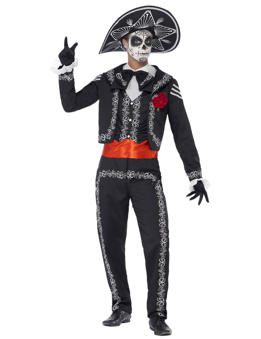 Déguisement squelette mexicain homme Dia de los muertos