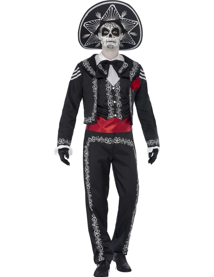 Déguisement squelette mexicain homme Dia de los muertos