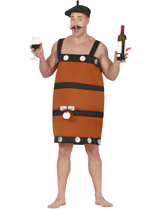 Déguisement tonneau de vin humoristique adulte