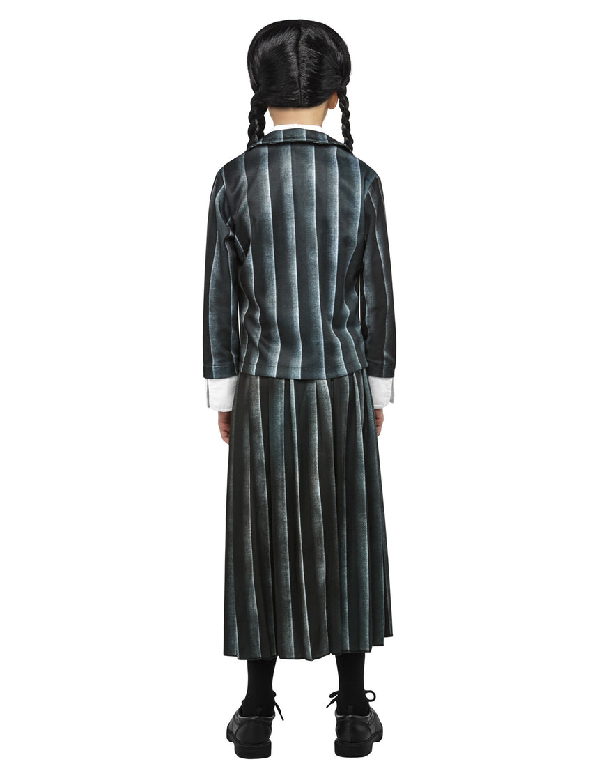 Déguisement uniforme scolaire Mercredi Addams enfant