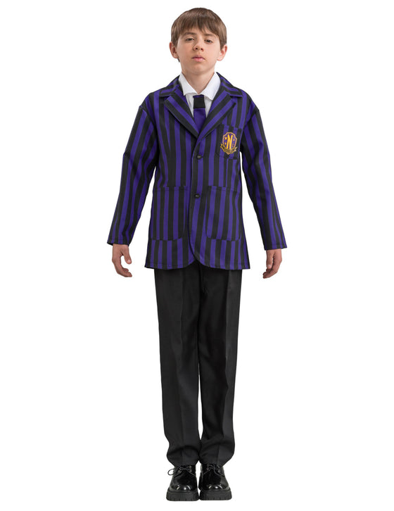 Déguisement uniforme scolaire Nevermore Wednesday garçon