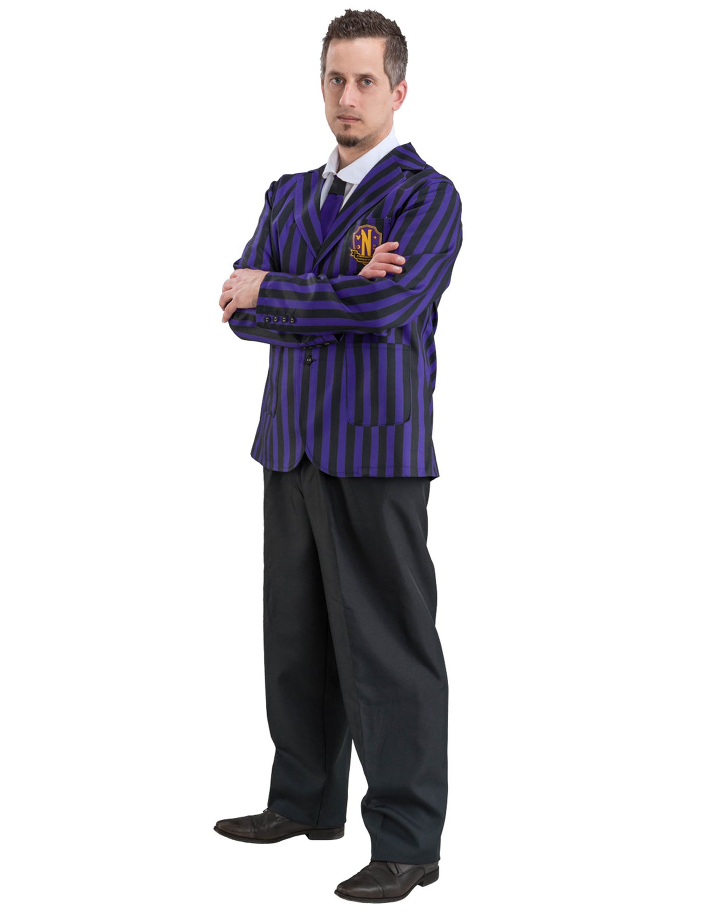 Déguisement uniforme scolaire Nevermore Wednesday homme
