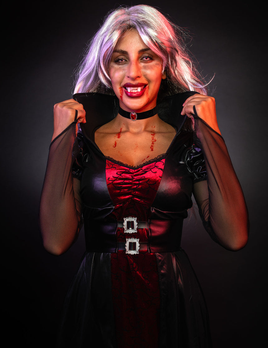 Déguisement vampire femme rouge Halloween