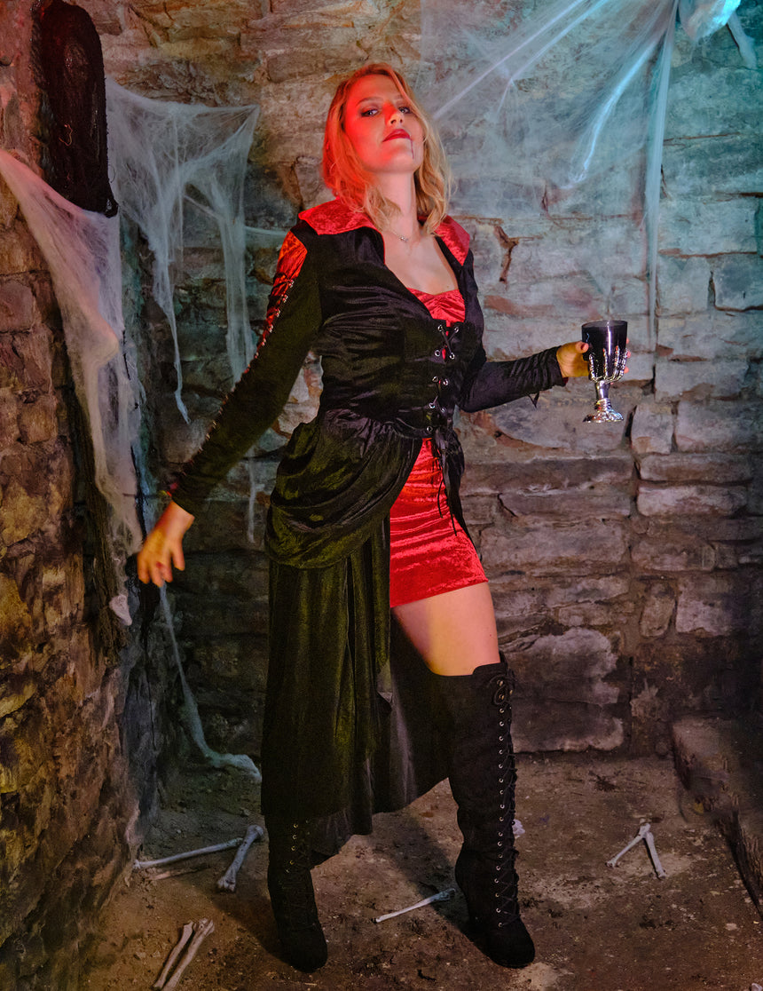 Déguisement vampire a laçages luxe femme
