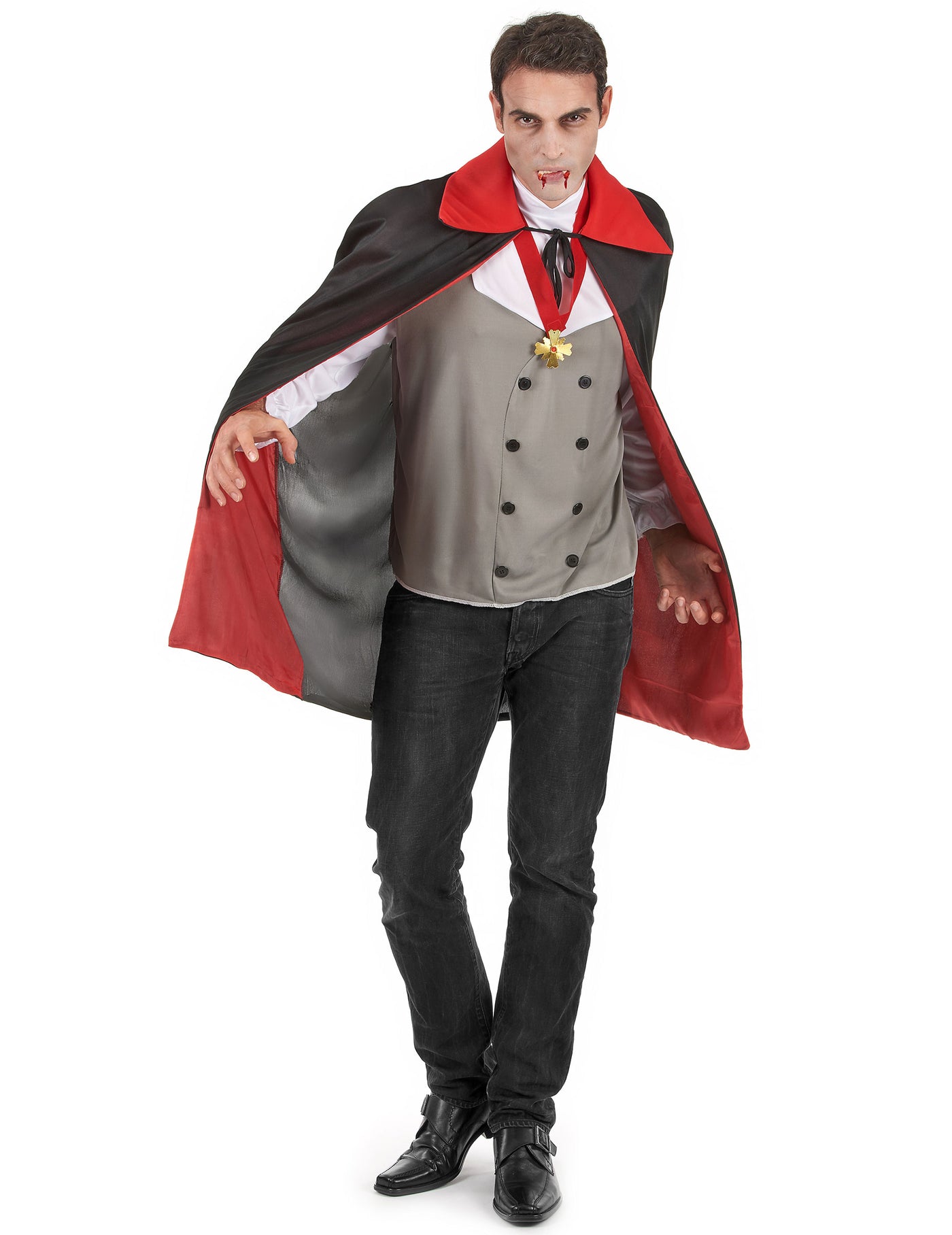 Déguisement vampire homme gris Halloween