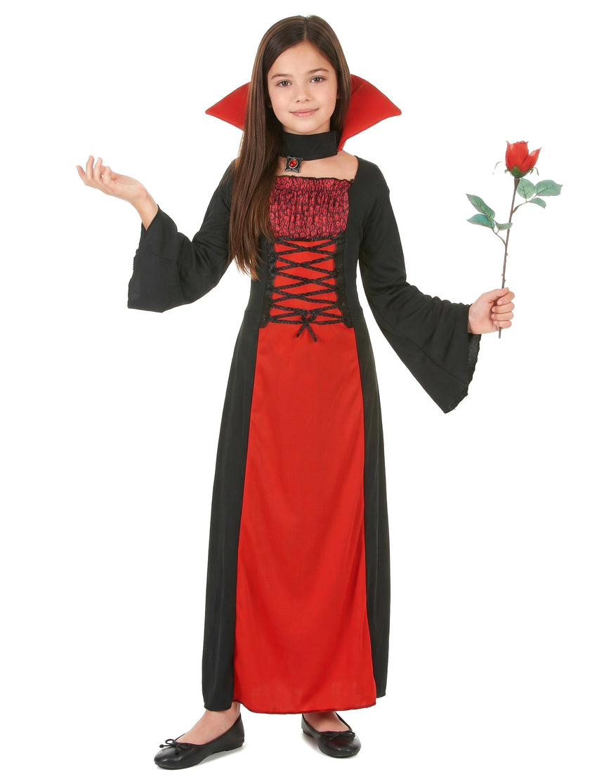 Déguisement vampire long fille Halloween