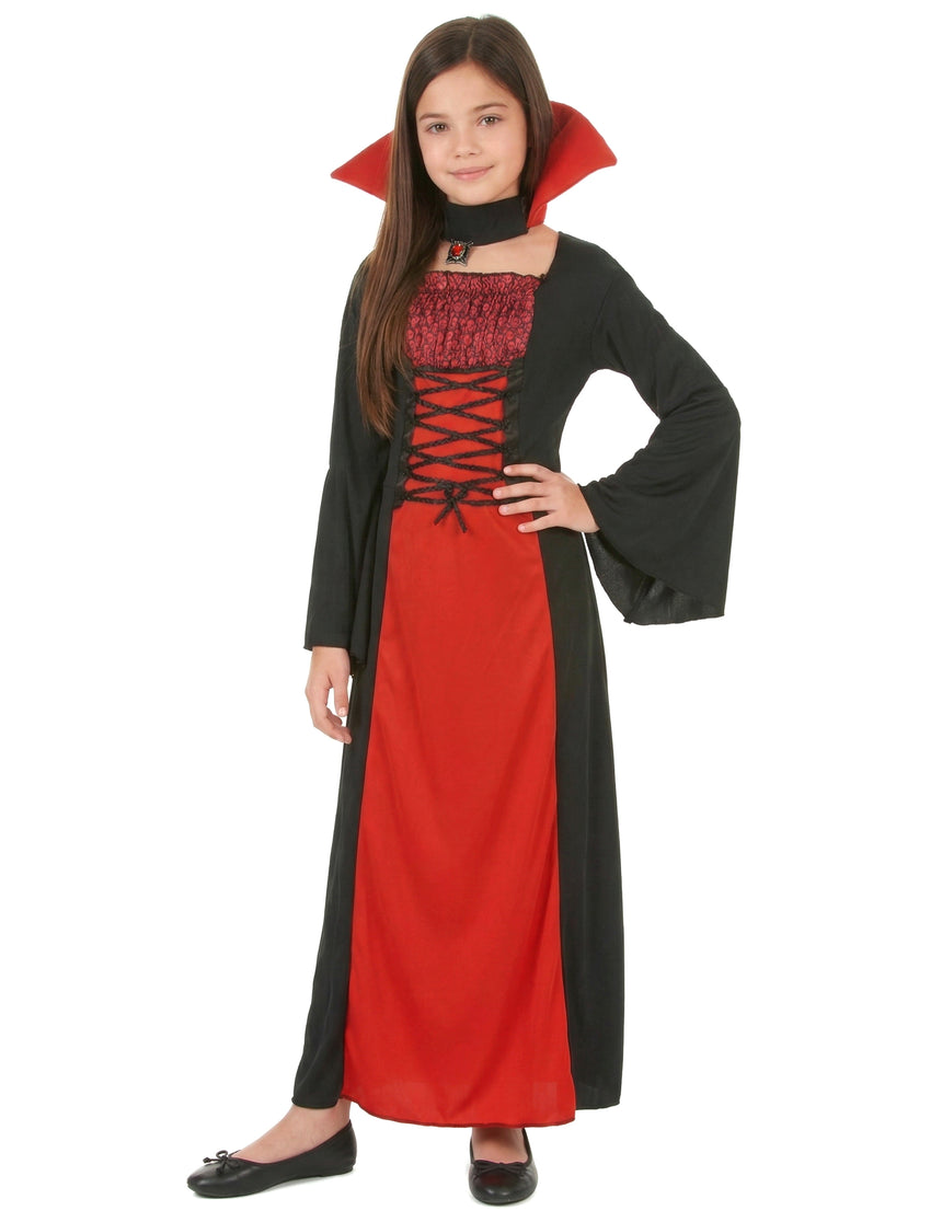 Déguisement vampire long fille Halloween