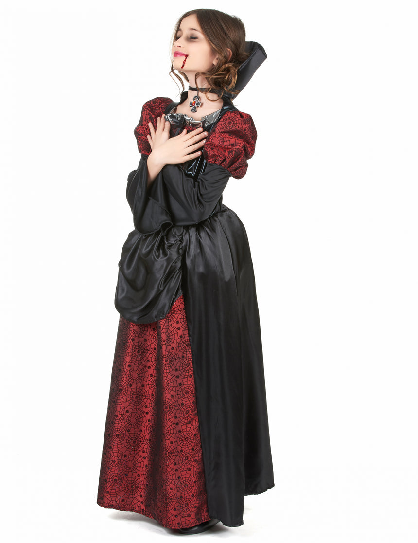 Déguisement vampire manches bouffantes fille