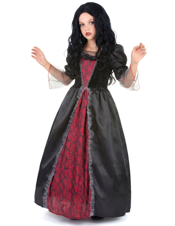 Déguisement vampire rouge et noir fille